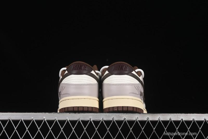 Nike Dunk Low Koala Party Distressed Grid Low-Top Casual Skate Shoes - DD1503-124