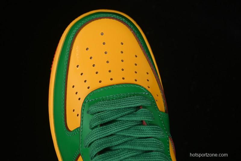 Nike Air Force 1'07 Low Lil Yachty Collaboration Casual Sneakers with Patent Leather and Multicolor Design - IH4383-300