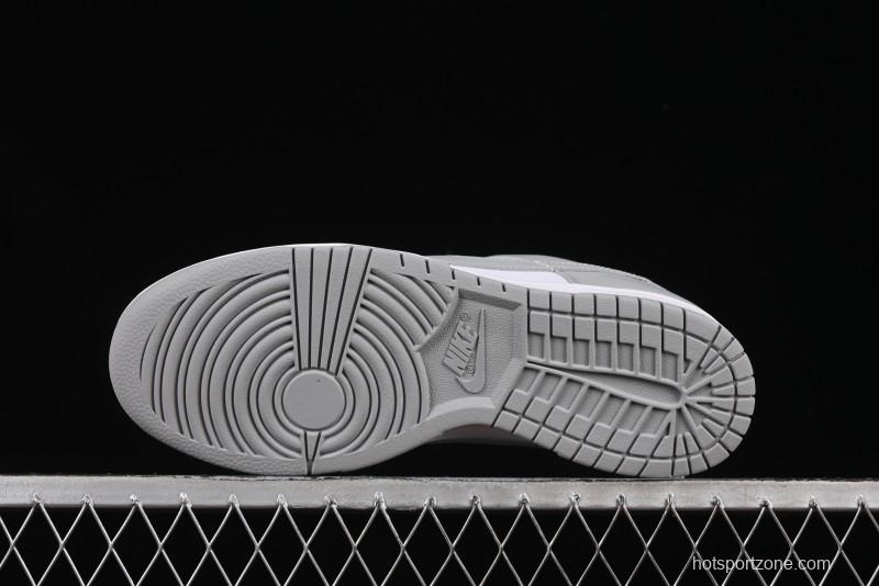 Nike SB Dunk Low White Grey Low-Top Casual Skate Shoes - HF5441-105