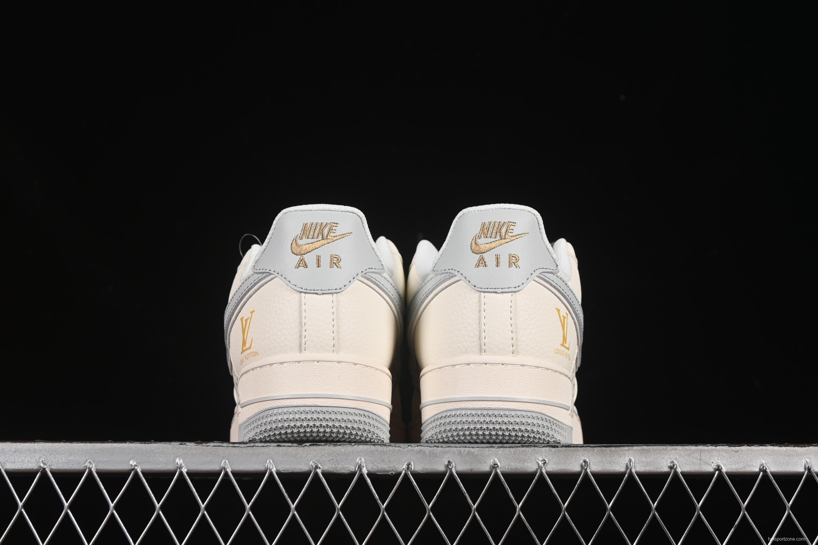 Nike Air Force 1'07 Low LV Collaboration Print Small Gold Swoosh Casual Sneakers - XX3168-159