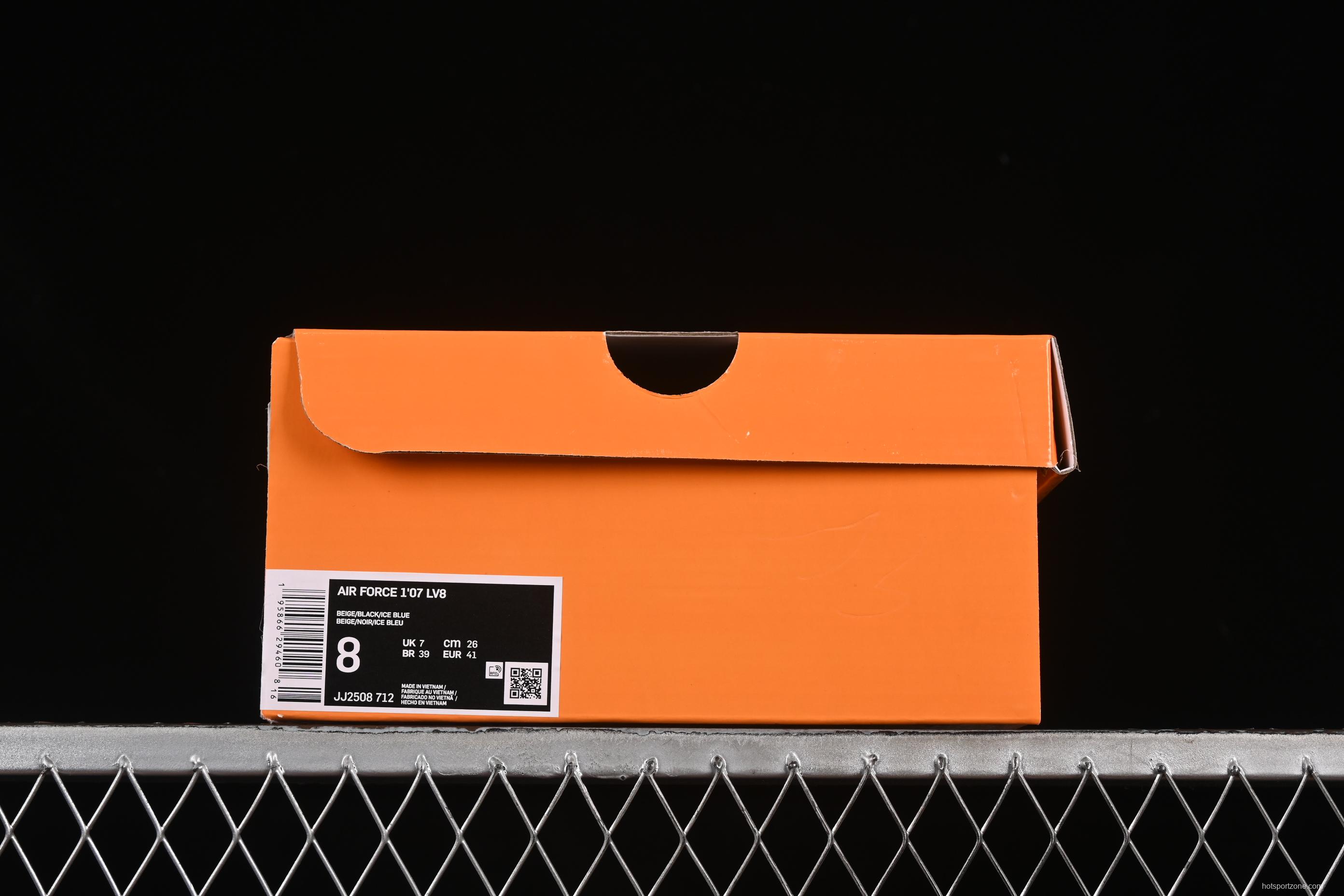 Nike Air Force 1 '07 Low LV Collaboration Black Water Blue Casual Sneakers - JJ2508-712