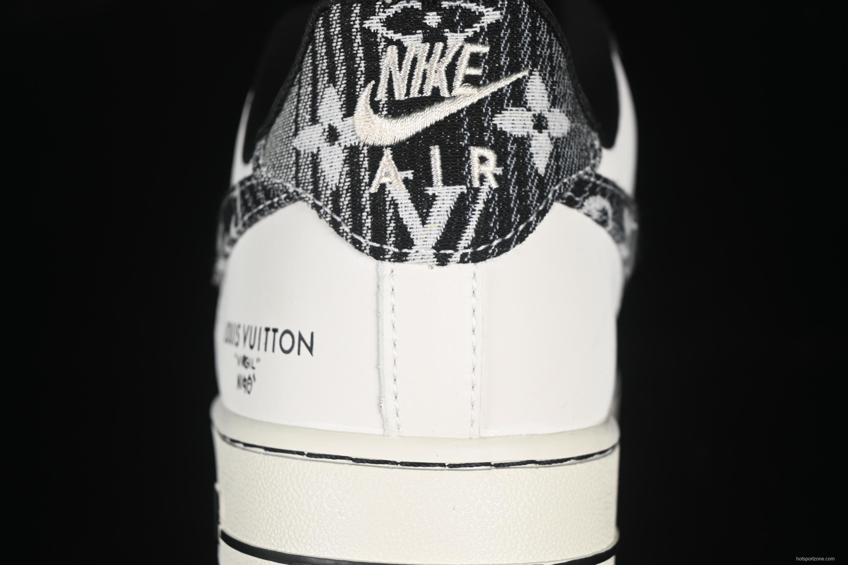 Nike Air Force 1 '07 Low LV Collaboration Grey Black Denim Casual Sneakers - SC9207-539