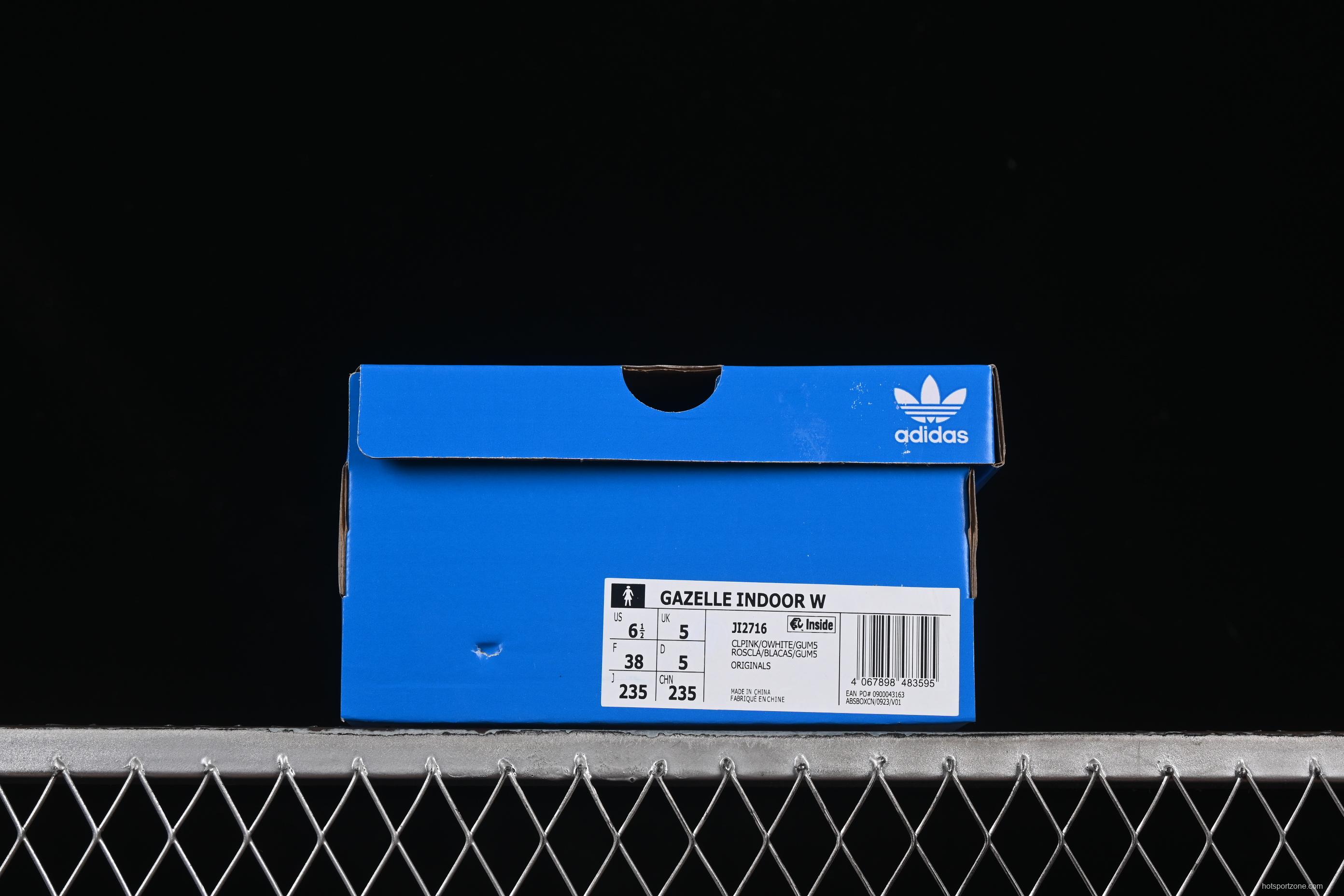 Adidas Originals Gazelle Indoor Retro Casual Shoes with Non-Slip and Wear-Resistant Sole - JI2716
