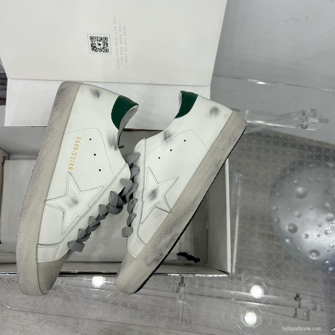 2025 Unisex GGDB White Green Leather Sneakers