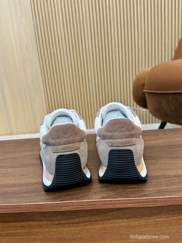 2025 Unisex TOM FORD White Brown Suede Leather Sneakers LY00360(F)/LY00370(M)