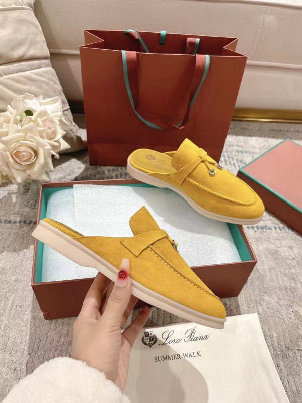 2025 LP Yellow Suede Slippers LY00360