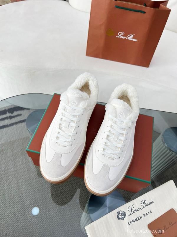 2024 Unisex Le Parmentier White Suede Rubber Low Top Tennis Shoes MJ00350