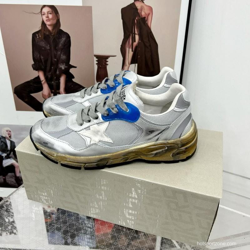 2024 Unisex GGDB Silver Blue White Mesh Sneaker