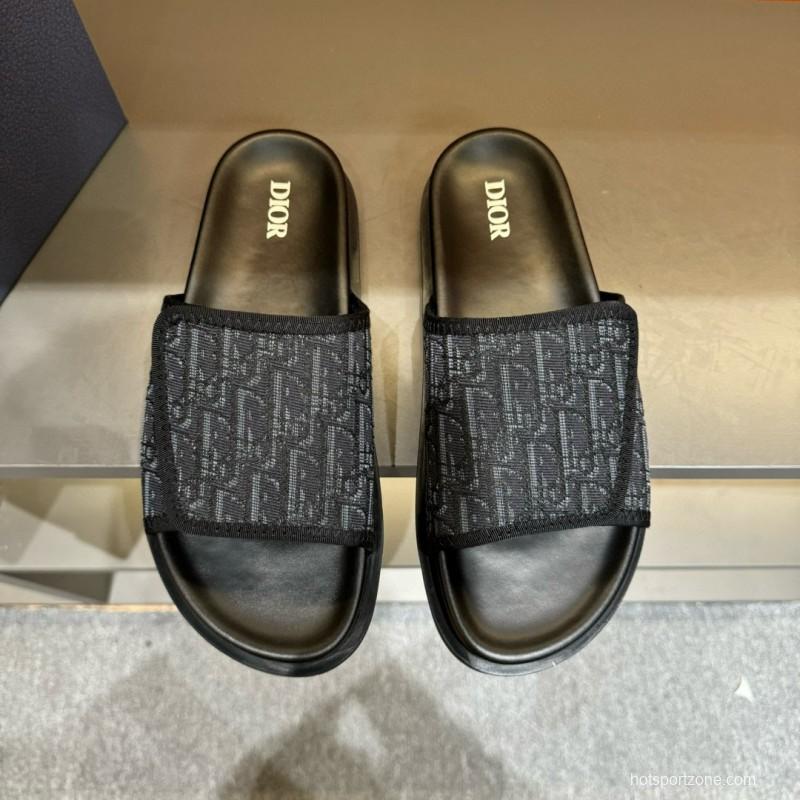 2024 Dior black mesh slippers MJ00180