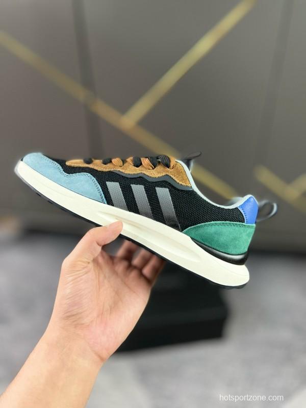 2024 Men Armani black brown blue green leather mesh sneakers MJ00230