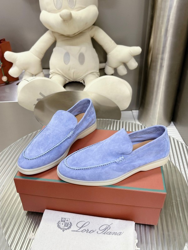 2025 Men LP Blue Suede Loafers LY00260