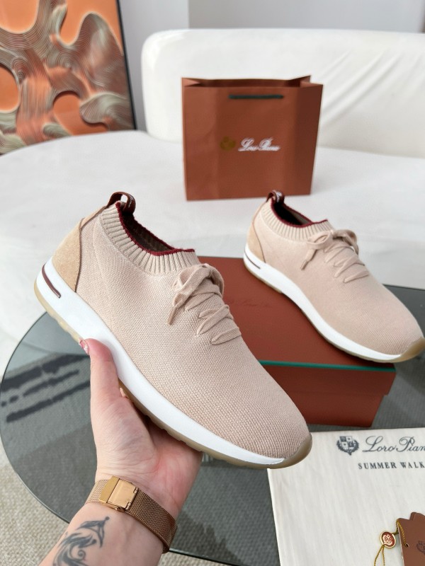 2024 Women Le Parmentier light pink wool knit sneakers MJ00330