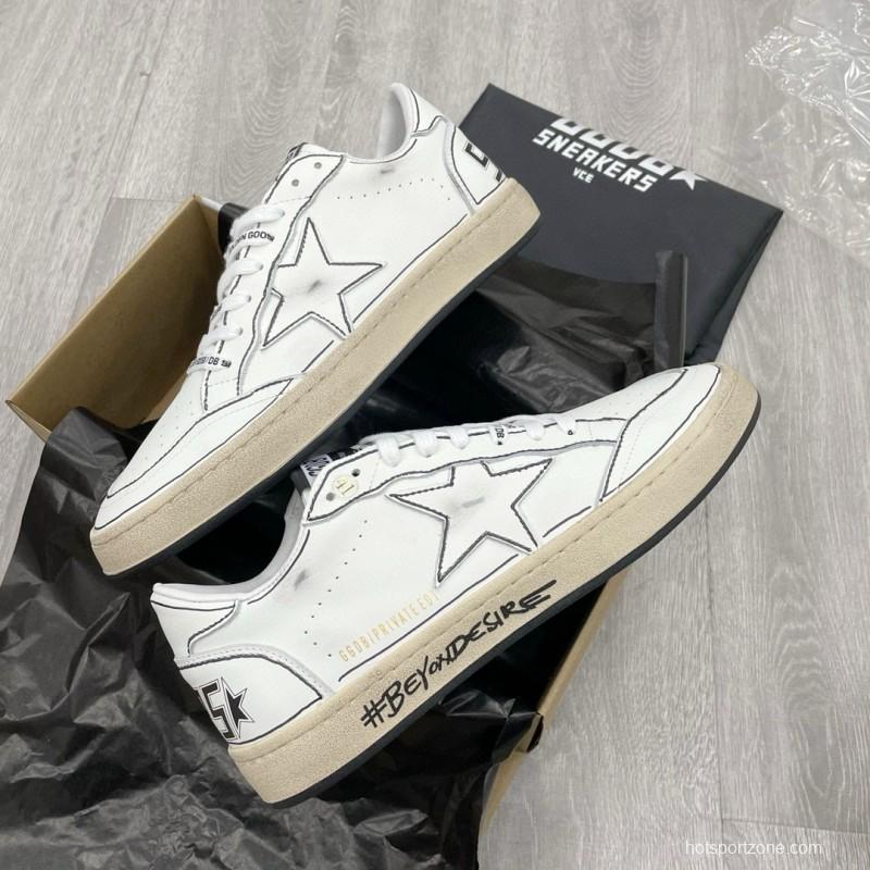 2024 Unisex GGDB White Black Leather Sneakers