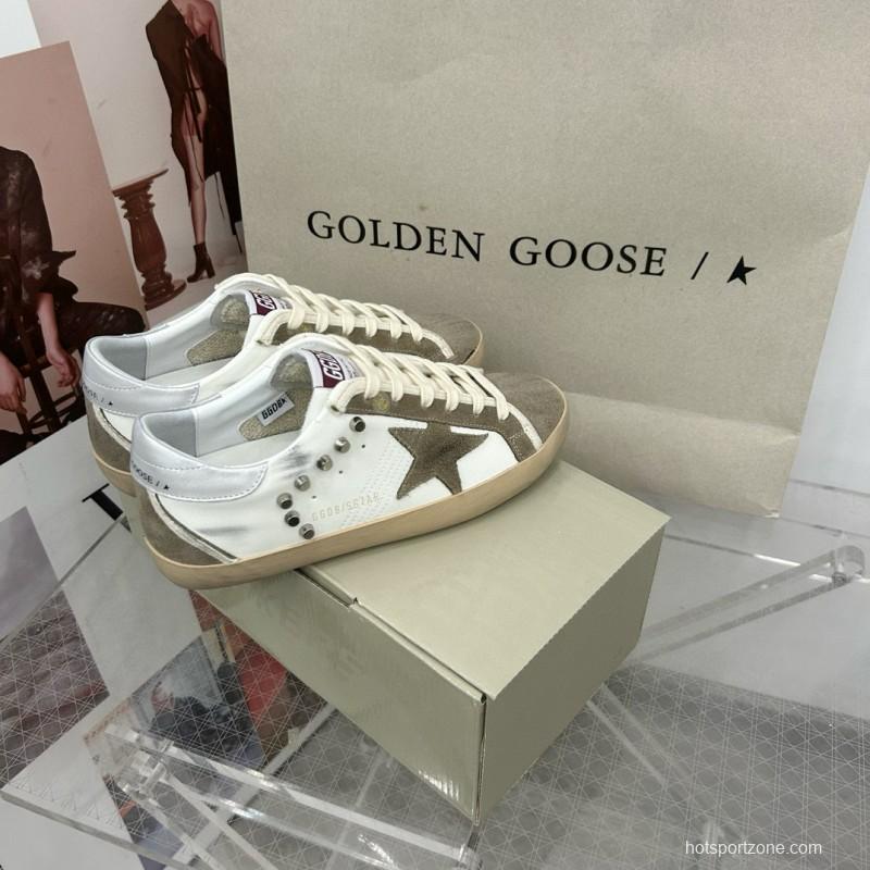2025 Women GGDB White Beige Suede Leather Sneakers MJ00260