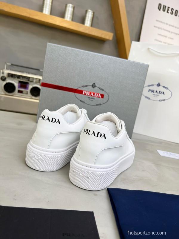 2024 Unisex Prada White Leather Sneakers MJ00310