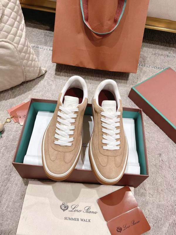 2025 Unisex Le Parmentier Beige White Soft Leather Sneakers Top Version LY00320(F)/LY00330(M)