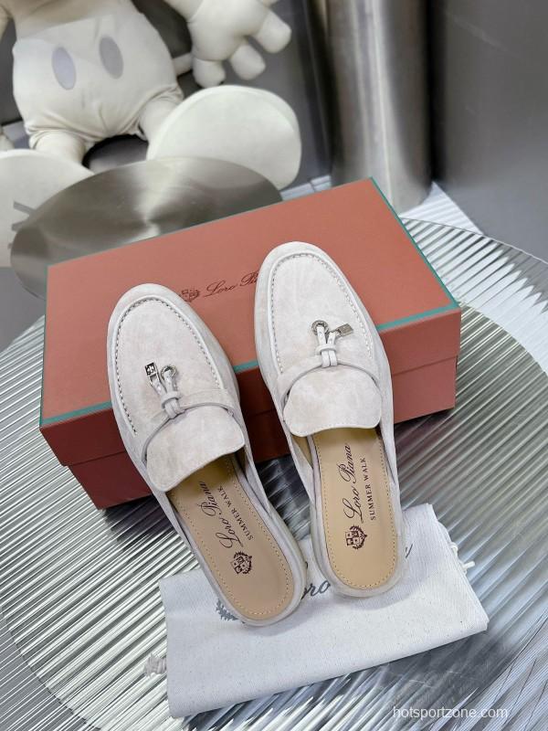 2024 Slippers LP Beige Nubuck Leather Loafer MJ00270