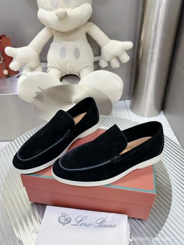 2024 Unisex LP Black Suede Loafers MJ00270