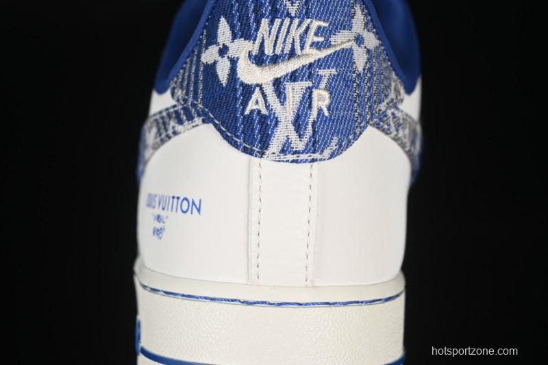 Nike Air Force 1 '07 Low LV Collaboration Gray Blue Denim Casual Sneakers - SC9207-540