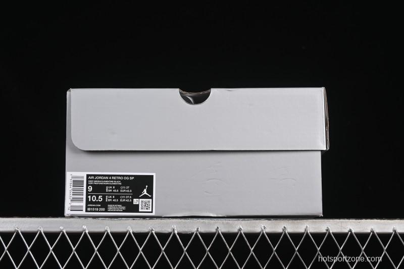 Nike Air Jordan 4 Retro OG Undefeated Collaboration Olive Green Suede - IB1519-200