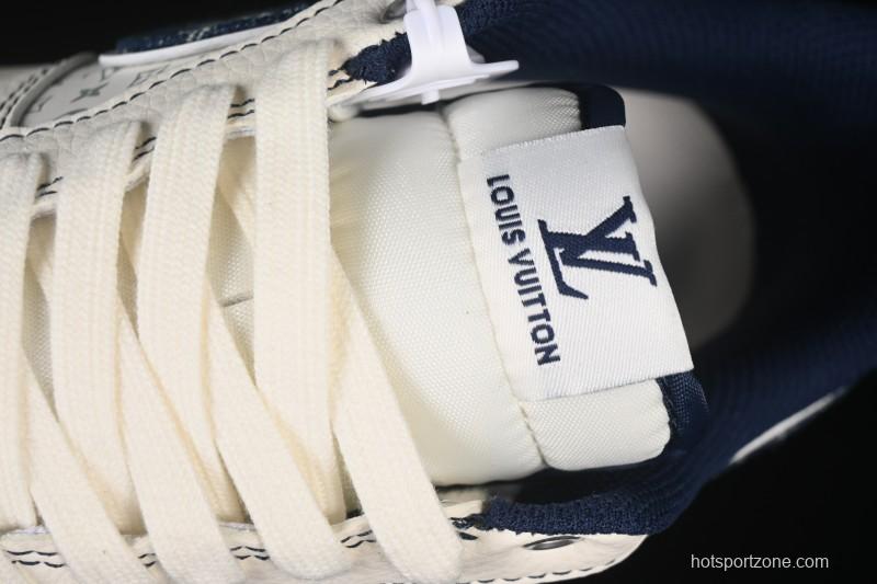 Nike Air Force 1 '07 Low LV Collaboration Dual-Tone Blue Denim Hook Low-Top Casual Sneakers - YX5066-342