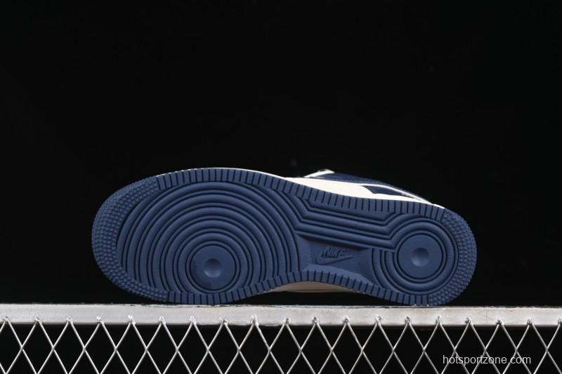 Nike Air Force 1'07 Low North Face Collaboration Dark Blue Sole Casual Sneakers - ZH2598-318
