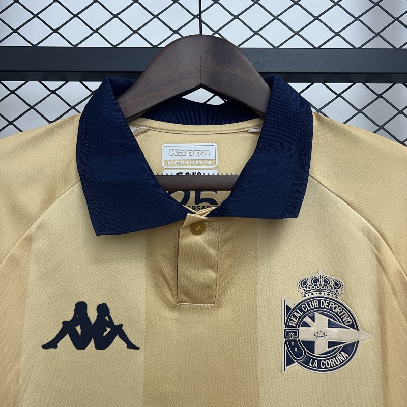 25/26 Deportivo La Coruna Gold Long Sleeve Jersey