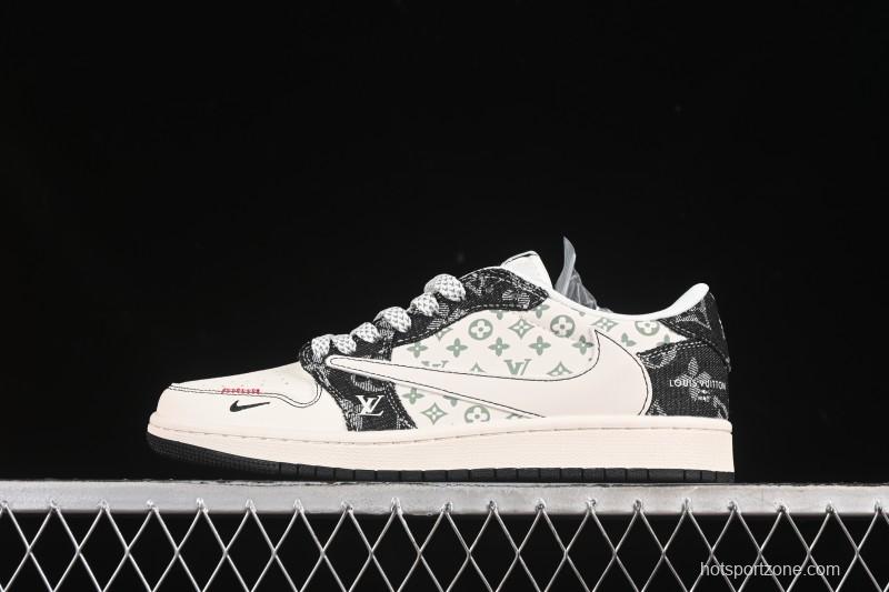 Nike Travis Scott x Fragment Design x Air Jordan 1 Low OG SP AJ1 Low Top Casual Sneakers - YX5066-327