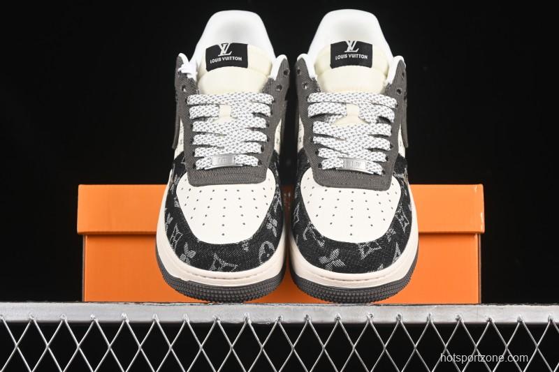 Nike Air Force 1 '07 Low LV Collaboration Black Gold Casual Sneakers - JJ2508-703