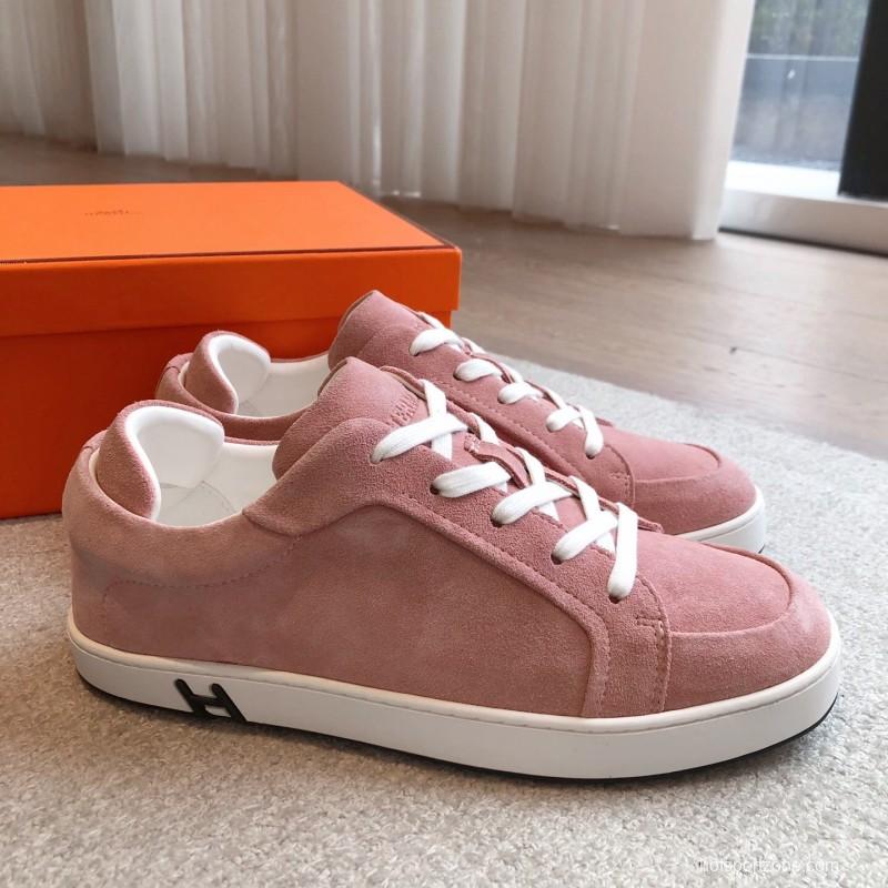 2025 Unisex H Pink Suede Sneakers AS00380