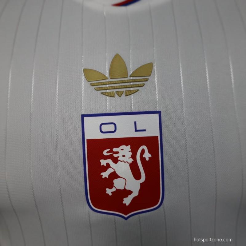 Player Version 25/26 Olympique Lyonnais Lyon White 50Th Anniversary Jersey