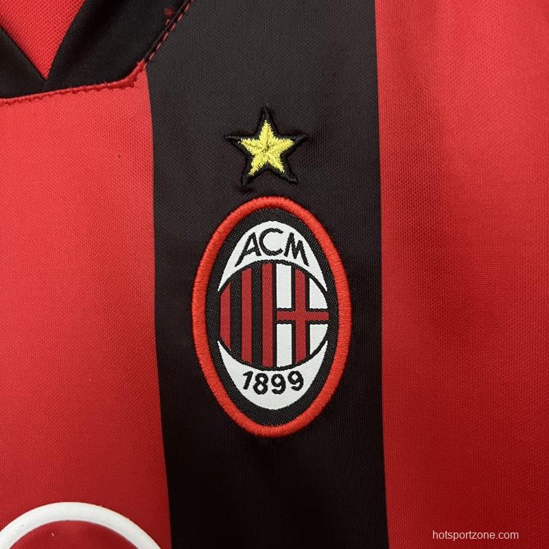 98/99 Kids AC Milan Home Size 16-28 Jersey