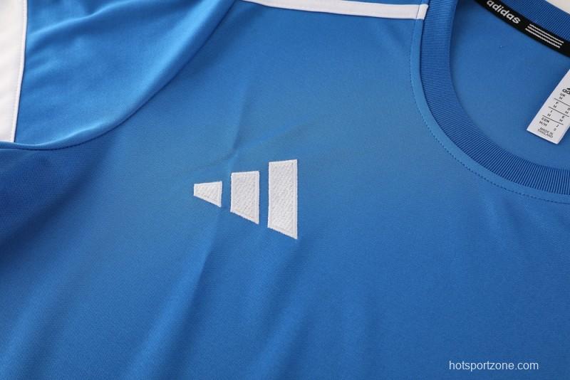 2025 Adidas Blue Short Sleeve Jersey+Shorts