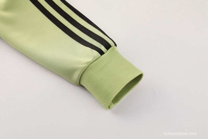 2025 Adidas Light Green/Black Full Zipper Jacket +Long Pants