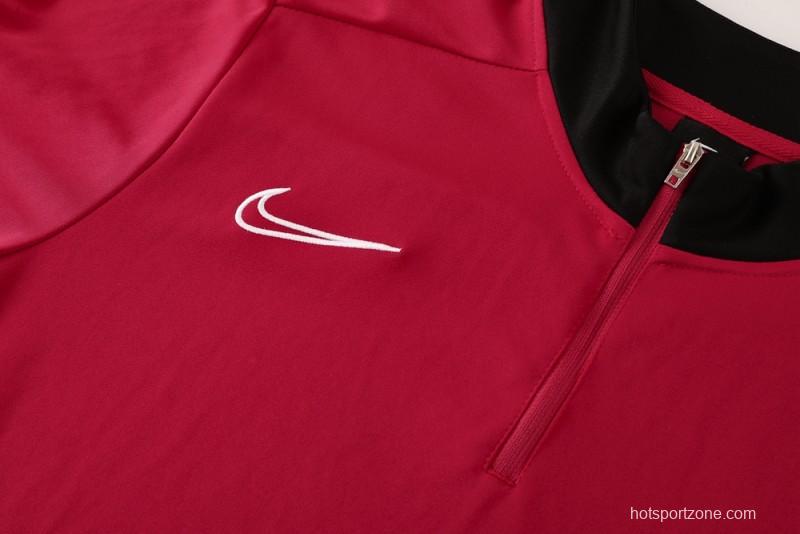 2025 Nike Red Full Hoodie Zipper Jacket +Long Pants