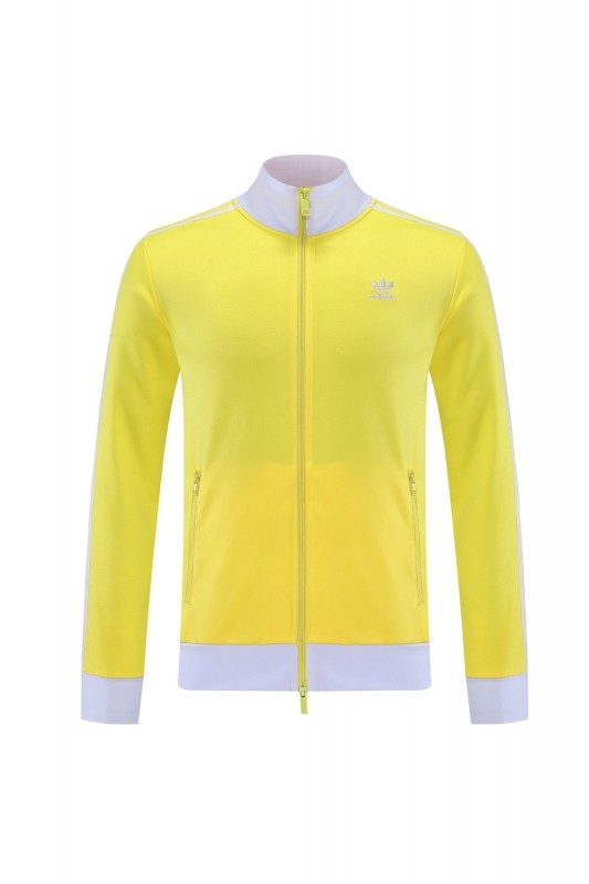 2025 Adidas Original Yellow Full Hoodie Zipper Jacket +Long Pants