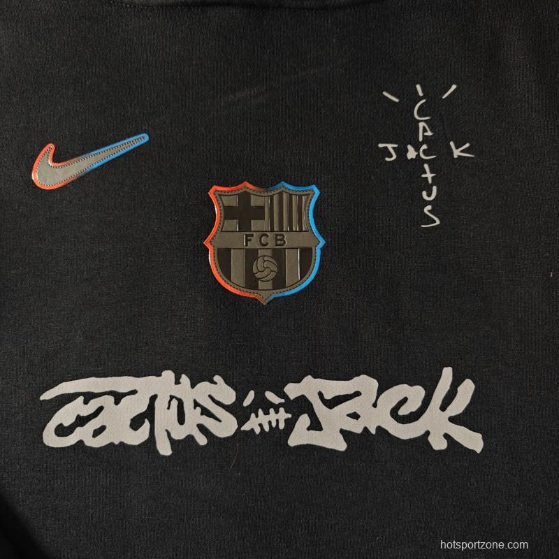 25/26 Barcelona Black Cactus Jack Hoodie -7 Colors