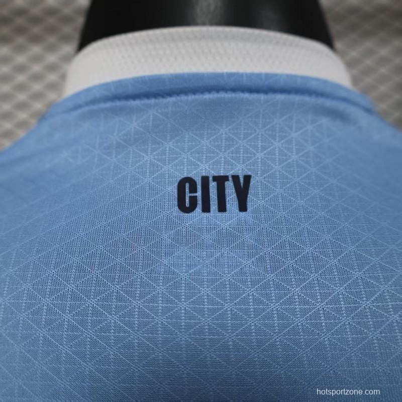 Player Version 25/26 Manchester City Home Long Sleeve Jersey