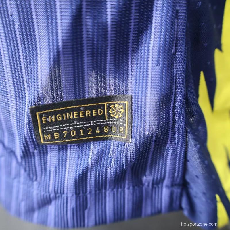 Player Version 25/26 Atletico Madrid Away Blue Long Sleeve Jersey