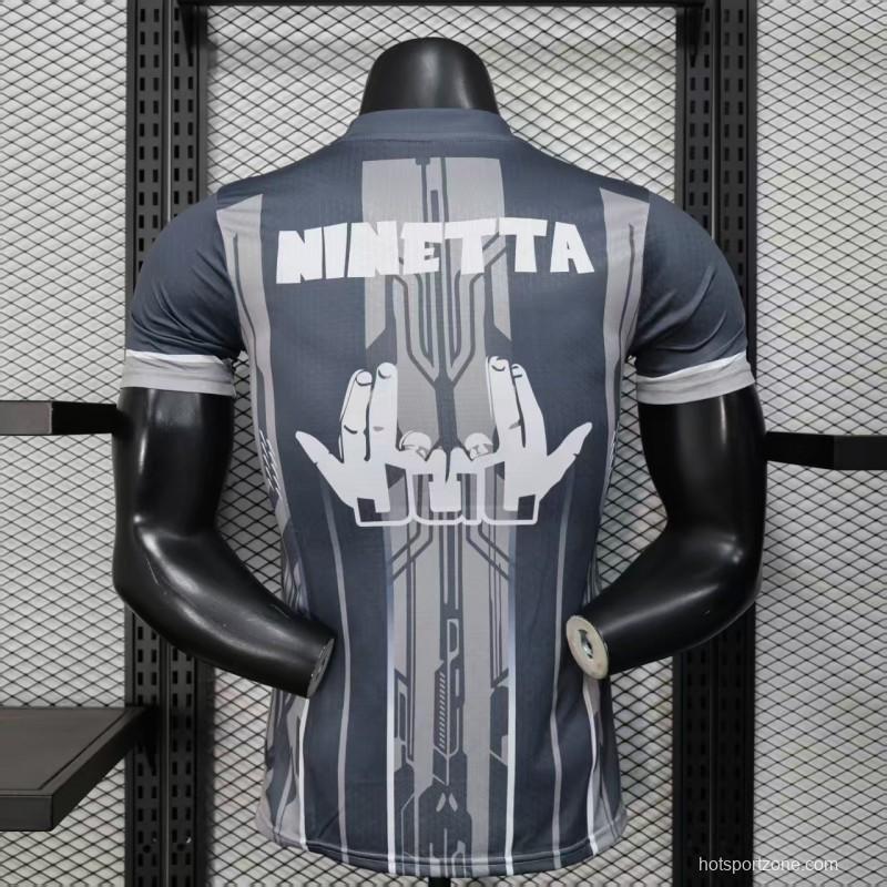 Player Version 25/26 Olympique de Marseille Grey with Geometric Stripes Jersey