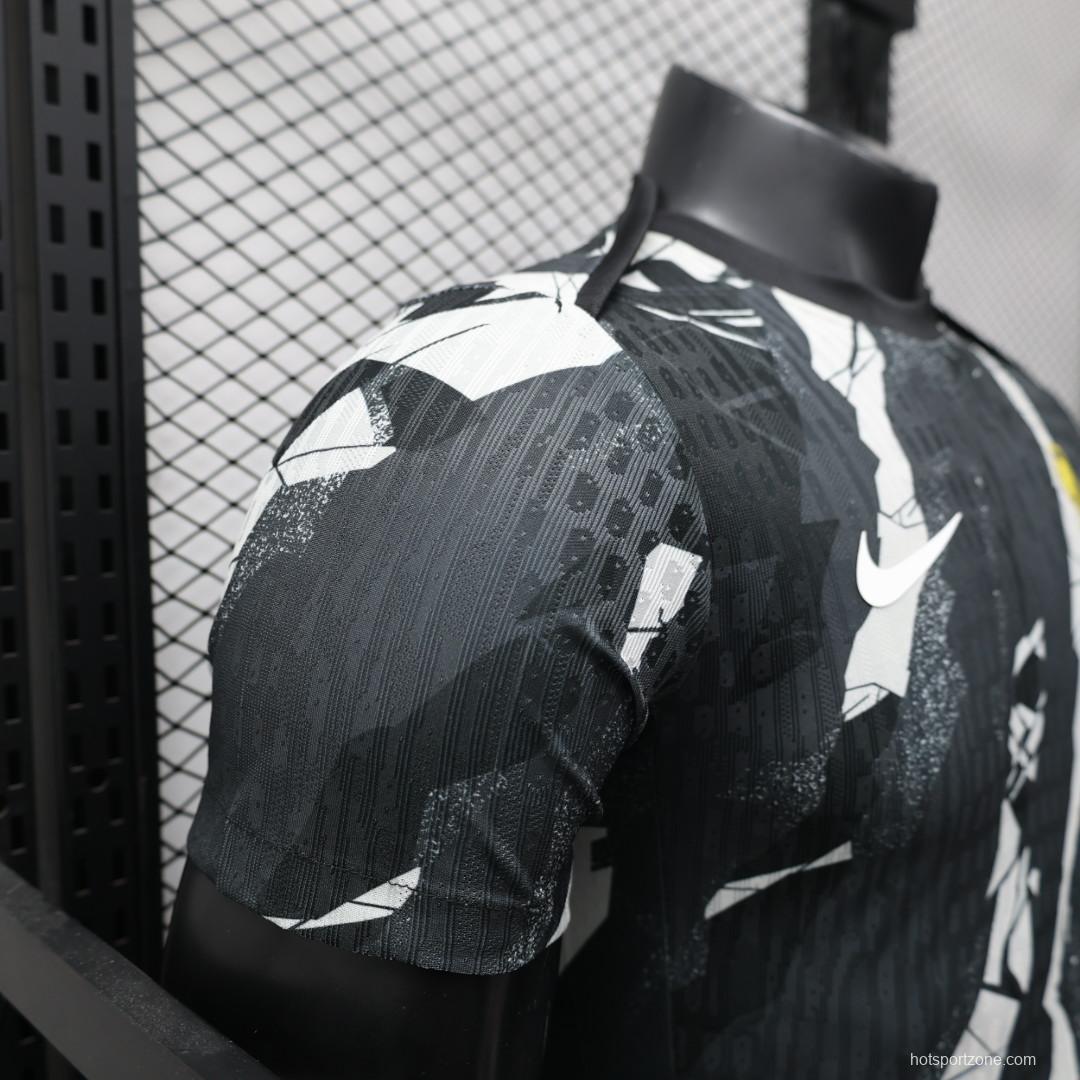 Player Version 25/26 FC 
Al-Ittihad Black with Abstract Camouflage Pattern Jersey