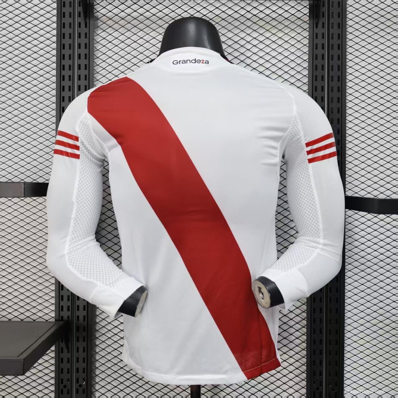 Player Version 25/26 River Plate Home Long Sleeve Jersey