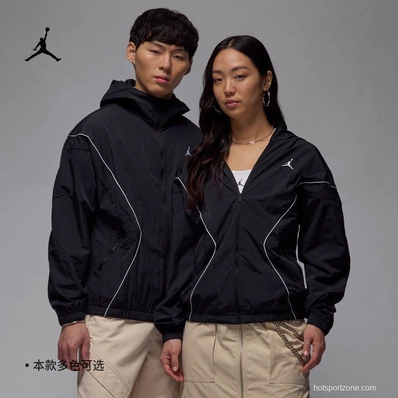 2025 NIKE Air Jordan Black Hoodie Windbreaker