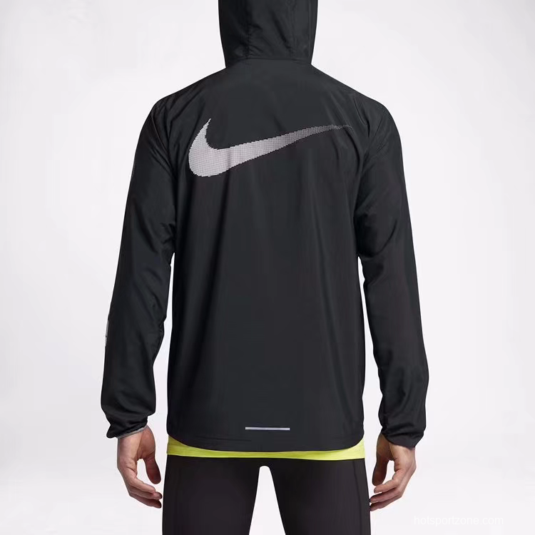 2025 Nike White/Black Full Zipper Hoodie Windbreaker