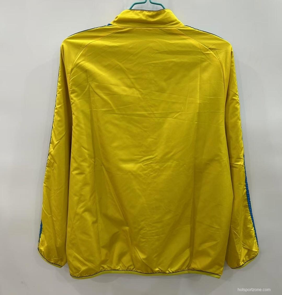 25/26 Real Madrid Yellow/Navy Reversible Windbreaker