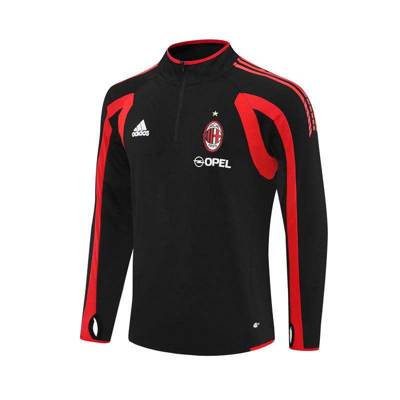 Retro 05/06 AC Milan Black Half Zipper Jacket