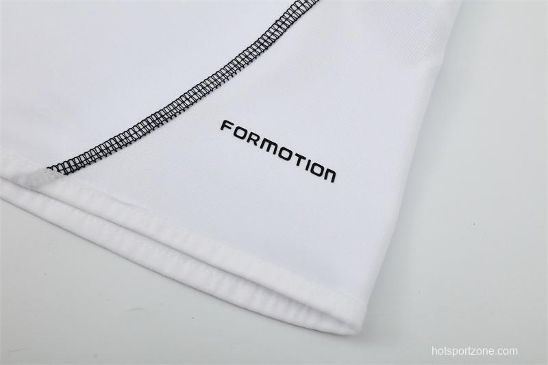 Retro 13/14 Real Madrid White Half Zipper Jacket