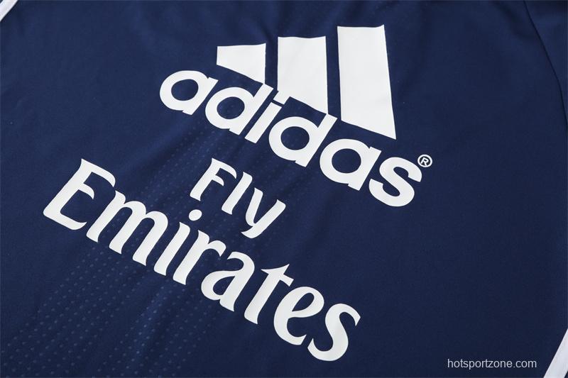 Retro 16/17 Real Madrid Royal Blue Half Zipper Jacket