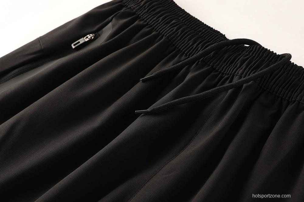 25/26 Adidas Black Hoodie Full Zipper Jacket + Long Pants