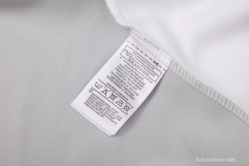 25/26 Real Madrid Grey Full Zipper Jacket + Long Pants